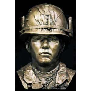  Vietnam War USA Grunt Bust Finished in Bronze Color