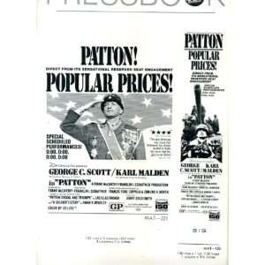  Patton Vintage 1970 Pressbook with George C. Scott, Karl 