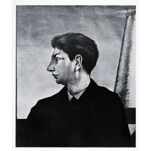  1941 Print Giorgio de Chirico Self Portrait Profile Figure 