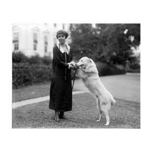  First Lady Mrs. Grace Coolidge with Her Dog, Rob Roy on 