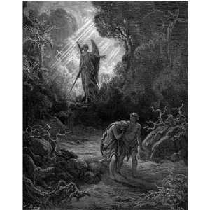  Window Cling Gustave Dore The Bible Adam And Eve Driven 