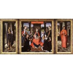 Hand Made Oil Reproduction   Hans Memling   32 x 16 inches   The Donne 