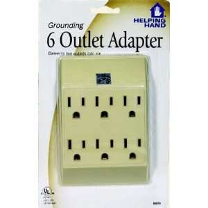  Faucet Queen 85070 IVY 6 Outlet Grounding Adapter   Ivory 
