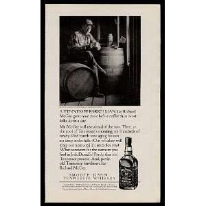  1990 Barrelman Richard McGee Jack Daniels Whiskey Print 