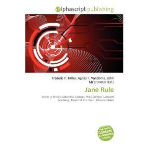 Jane Rule [Paperback]