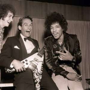  Jeremy Thorpe with Jimi Hendrix after Concert at the Royal 