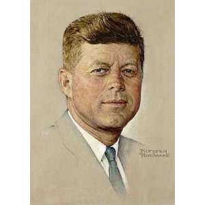  John F. Kennedy by Norman Rockwell. Size 15.63 X 22.00 Art 