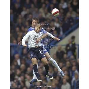 Chelsea v Everton   John Terry and James Vaughan battle for the ball 