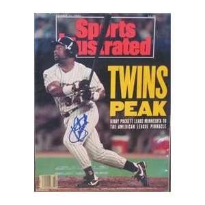 Kirby Puckett autographed Sports Illustrated Magazine (Minnesota Twins 