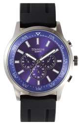 Titanium Chronograph Rubber Band Watch