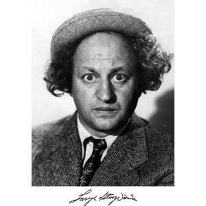 Larry Fine (The Three Stooges) Photo w/ Printed Signature