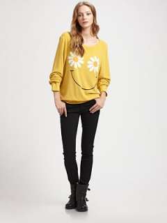 Wildfox   Daisy Smile Boatneck Sweater    