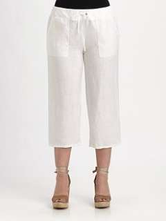 Eileen Fisher, Salon Z   Drawstring Linen Capri Pants
