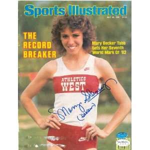  Mary Decker Slaney autographed Sports Illustrated Magazine 