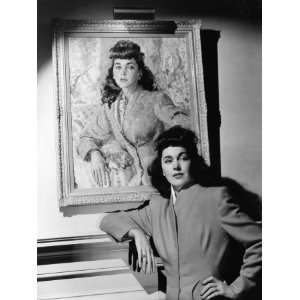 Maureen OSullivan Standing Beside Her Portrait, c.1941 Photographic 