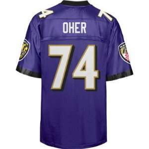  Baltimore Ravens 74 Michael Oher Purple Jerseys Authentic 