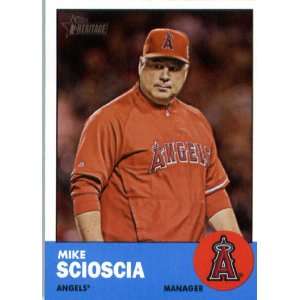  2012 Topps Heritage 294 Mike Scioscia MG   Angels (Manager 
