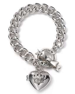 Juicy Couture Bow Heart Toggle Bracelet   Jewelry & Accessories 