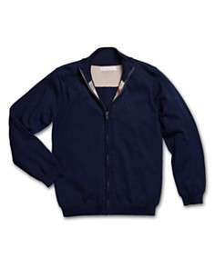 Burberry Boys High Neck Full Zip Sweater   Sizes 2 6