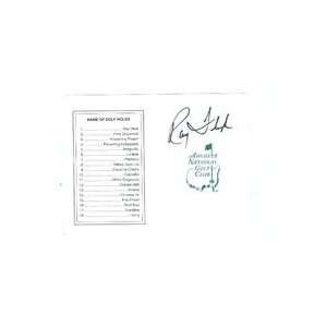 Ray Floyd autographed Augusta scorecard 