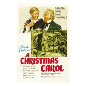 Christmas Carol, Terry Kilburn, Reginald Owen, 1938 Premium Poster 
