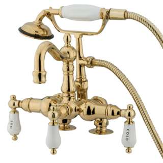 New Polished Brass Clawfoot Bath Tub Faucet Claw Foot Fixture CC1017T2
