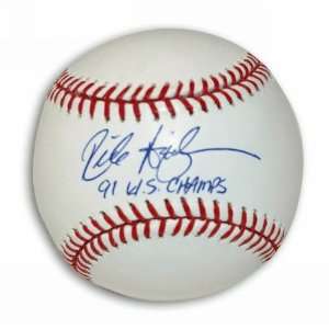 Rick Aguilera Autographed MLB Baseball Inscribed 91 WS Champs