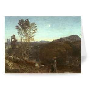  Going Home at Curfew Time by Samuel Palmer   Greeting Card 