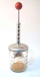 Vintage Hazel Atlas One Cup Glass Food Chopper  