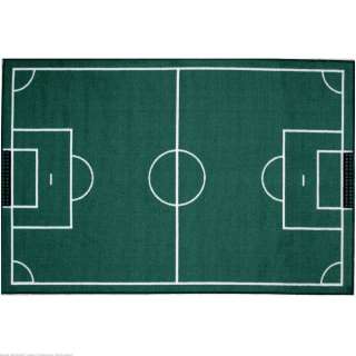 Soccer Field Medium Pile Area Rug 39x58  