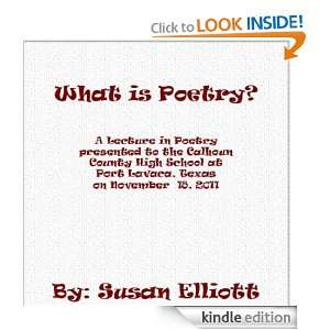 What is Poetry? Susan Elliott  Kindle Store