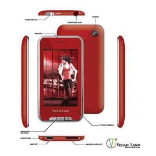 NEW Visual Land V Touch Pro 4GB Red  Player  