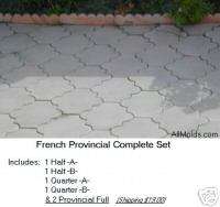 French Provincial Set concrete cement paver stone mold  