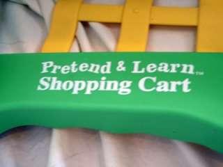 LEAP FROG PRETEND AND LEARN SHOPPING CART w/10 FOOD ITEMS & BIRTHDAY 