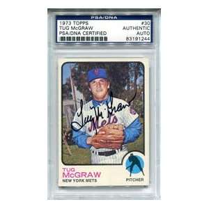 Tug McGraw Autographed 1973 Topps Card