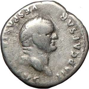  VESPASIAN 75AD Authentic Ancient Genuine Silver Roman Coin 