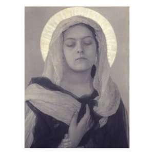 Mary, Woman Posed as Virgin Mary, by Charles I. Berg, Early 1900s 