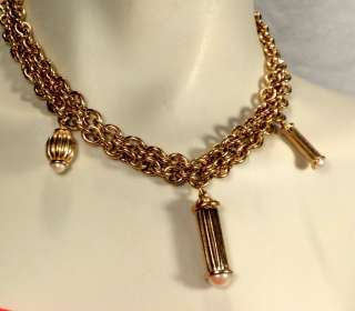 GIVENCHY Chunky Haute Couture Runway Necklace LARGE Gold Chains W 