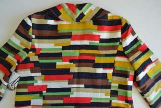   Blocks Colorblock Coat Jacket 4 S UK 8 NWT Retro Glee Stripe  