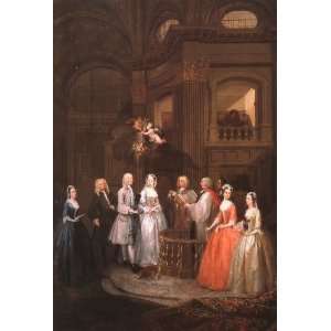 FRAMED oil paintings   William Hogarth   24 x 36 inches   The Wedding 