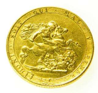   Queen Victoria Gold Shield Sovereign VF /GVF. Coin has 15 Watchers