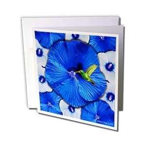   Dark Blue Hibiscus   Greeting Cards 12 Greeting Cards with envelopes