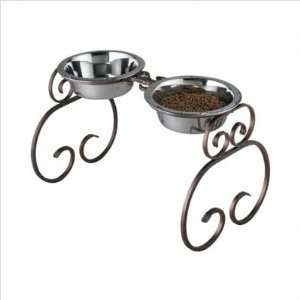 QT Dog 3009b   X Extra Tall Classic Wrought Iron Dog Feeder Color 