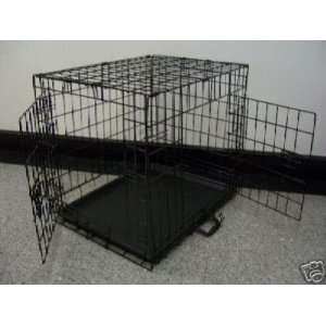  42 Two Doors Folding Dog Cage Crate Kennel w/ Divider 