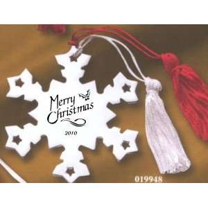  Merry Christmas Metal Snowflake Ornament 