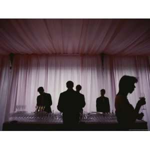 Waiters Serve Drinks at a Wedding Reception in Bangkok Photographic 