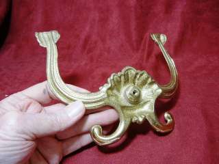 AWESOME SOLID BRASS LARGE HALL SEAT HOOK HARDWARE  