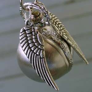 Steampunk Harry Potter Golden snitch necklace pendant  