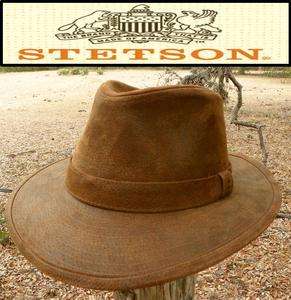 QUALITY NEW STETSON Hats Antique LEATHER Cowboy Outback Fedora Western 