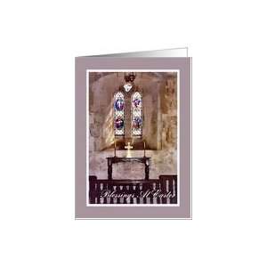  Easter   Golden Cross & Stained Window Card Health 